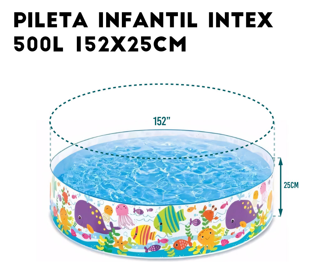 Piscina Intex Redonda Para Niños 500l 152 X 25