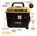 Generador Portatil Grupo Electrogeno Konan 800w 2hp 2t 220v