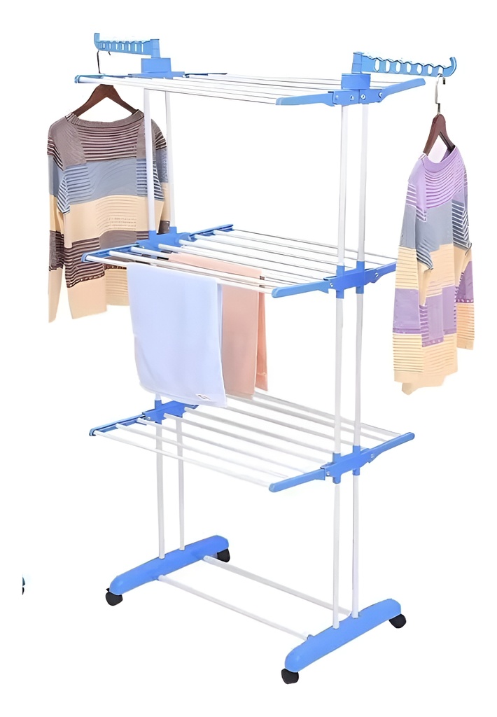 Tender Vertical 3 Niveles De Pie Vitta Celeste Plegable