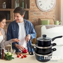 Bateria De Cocina 9 Piezas Midow Set Ollas Sarten Wok Teflon
