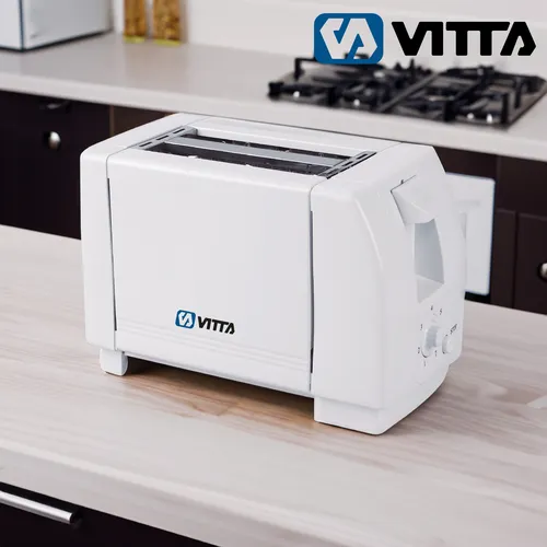 Tostadora Eléctrica Vitta 2 Panes 6 Niveles Tostado 800W Bco