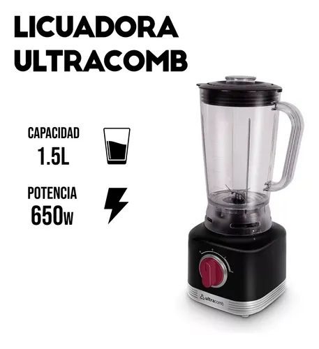 Licuadora Ultracomb Lc-2007 1.5 L Negra.