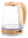 Pava Eléctrica Kanji Corte Mate Vidrio Simil Madera 2l 1500w