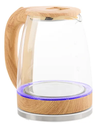 Pava Eléctrica Kanji Corte Mate Vidrio Simil Madera 2l 1500w