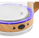 Pava Eléctrica Kanji Corte Mate Vidrio Simil Madera 2l 1500w