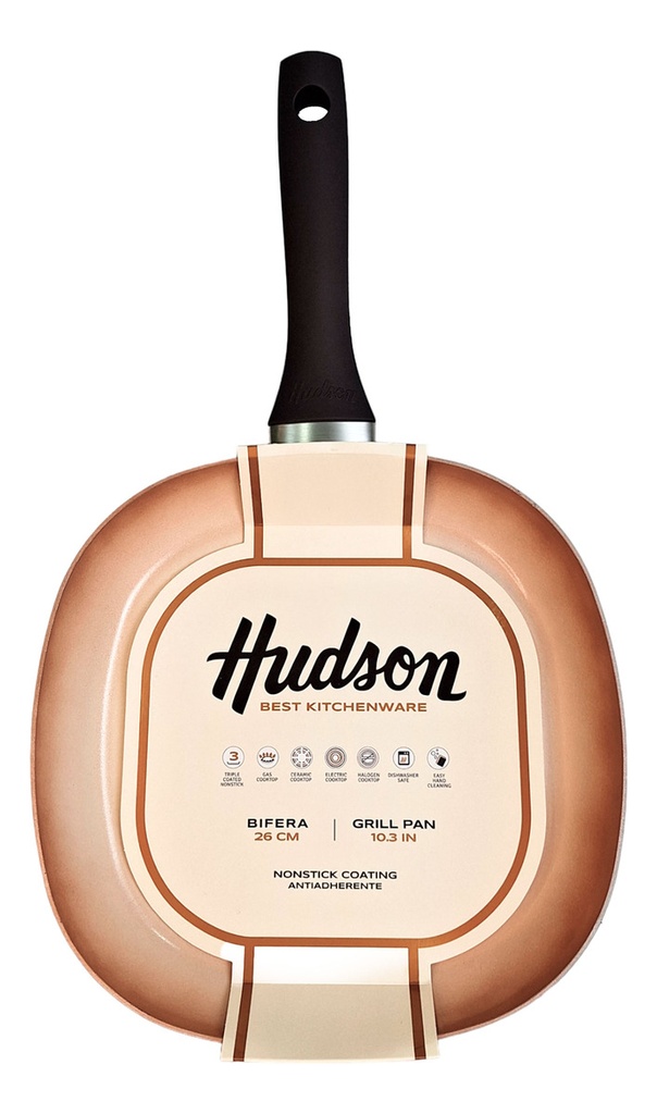 Bifera Ceramica 26 Cm Antiadherente Ceramico Hudson Cobre