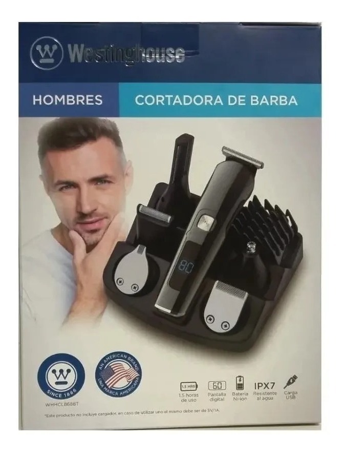 Cortadora Afeitadora De Barba Westinghouse 6 Funciones Usb 