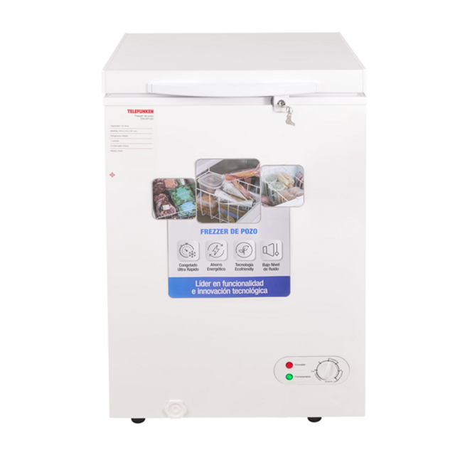Freezer De Pozo Telefunken 120l Con Traba Tfk-fp120