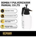 Pulverizador Manual 1.5 Lts Konan Dengue Insectos Jardin