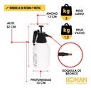 Pulverizador Manual 1.5 Lts Konan Dengue Insectos Jardin