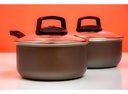 Batería Cocina Olla Cacerola Aluminio Teflón Safira 7p Mta 