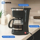 Cafetera De Filtro Semi-auto Vitta 6 Tazas Caf-cm08000t001