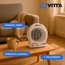 Caloventor Redondo 2000w Vitta 3 Velocidades Vit-ch103