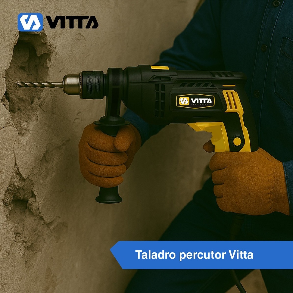 Taladro Percutor Vitta 13 Mm 750w Velocidad Variable Reversa