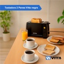 Tostadora Electrica Vitta 900w 2 Panes 6 Niveles Full Negra