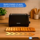 Tostadora Electrica Vitta 900w 2 Panes 6 Niveles Full Negra