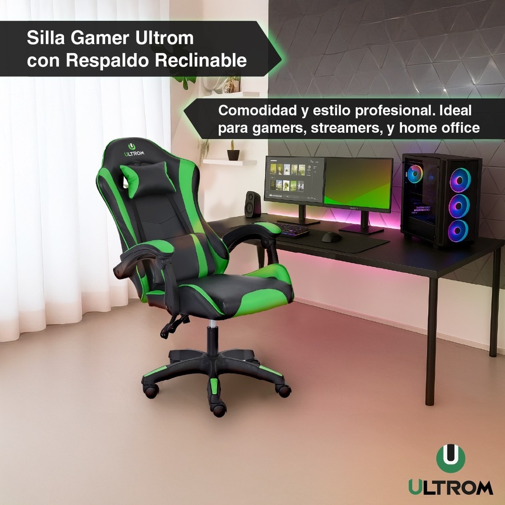 Silla Gamer Ultrom Respaldo Reclinable Ergonomica