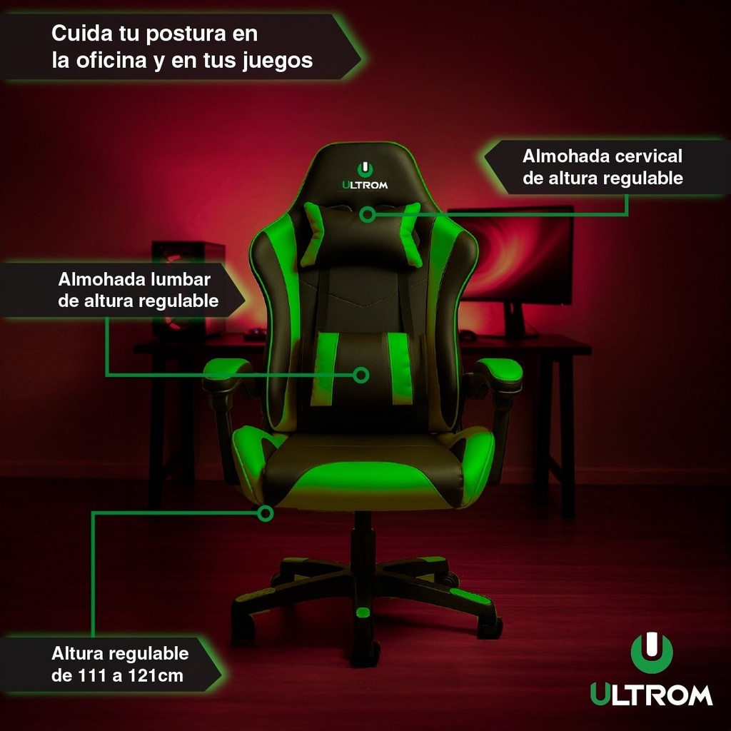 Silla Gamer Ultrom Respaldo Reclinable Ergonomica