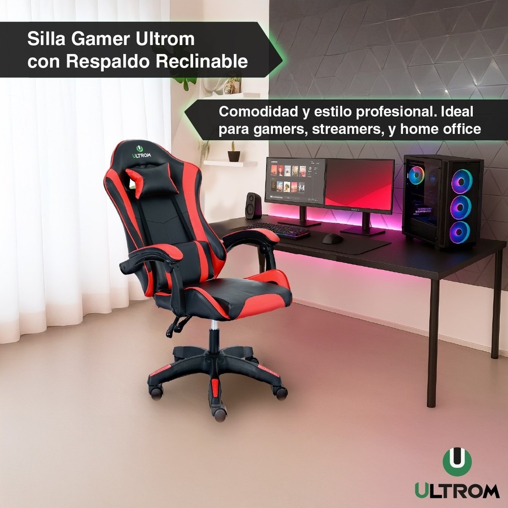 Silla Gamer Ultrom Respaldo Reclinable Ergonomica