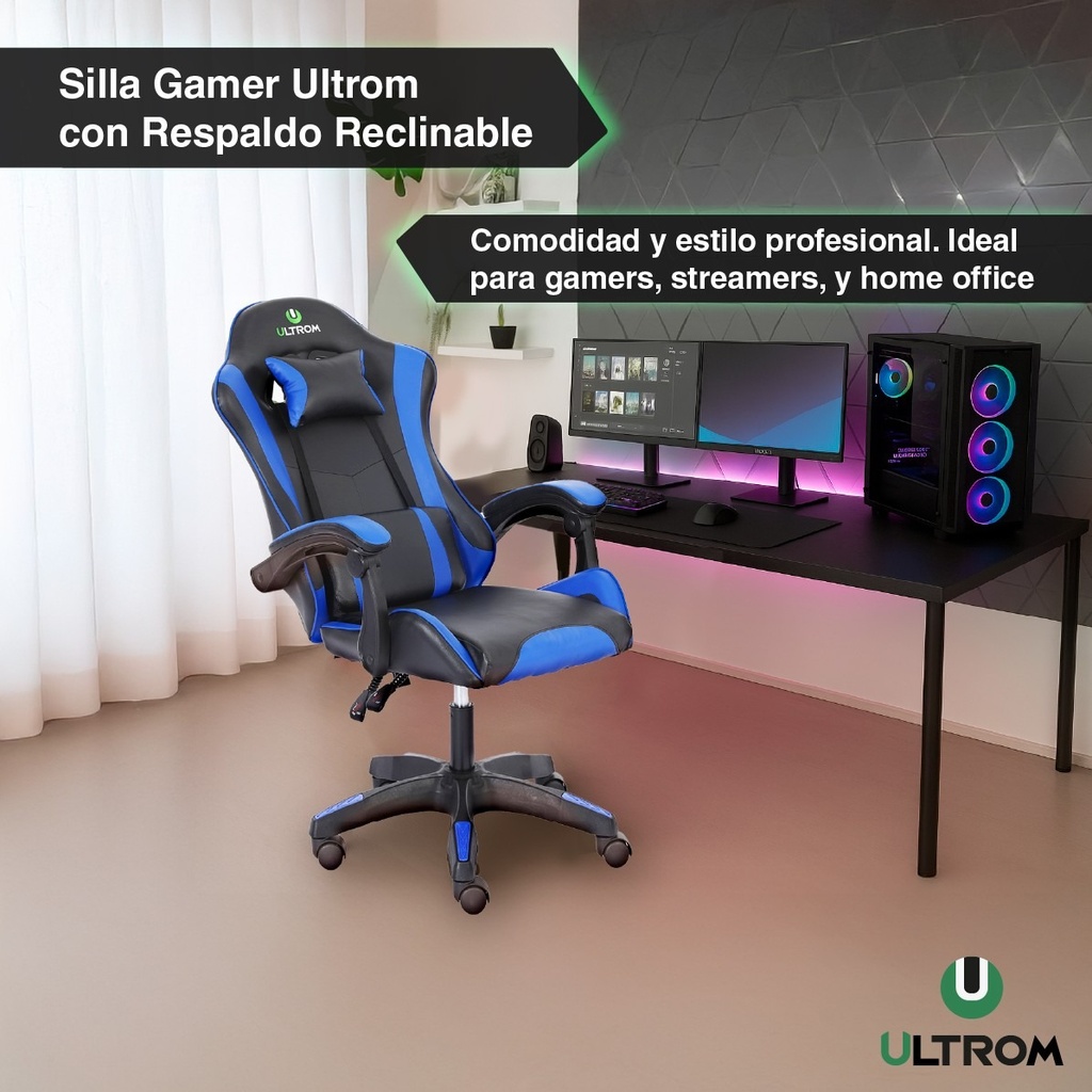 Silla Gamer Ultrom Respaldo Reclinable Ergonomica