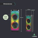 Torre De Sonido Parlante Ultrom Rio 18000w Luces Led 2 X 12 Negro 