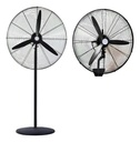 Ventilador Industrial 30 Pulgadas 2 En 1 Pie O Pared Aspas De Plastico Cantidad 3 Estructura Negra 200w Kanji Kjhfi3020
