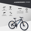 Bicicleta Mtb Anderson S400 R29 21v Freno Disco Negro/blanco 