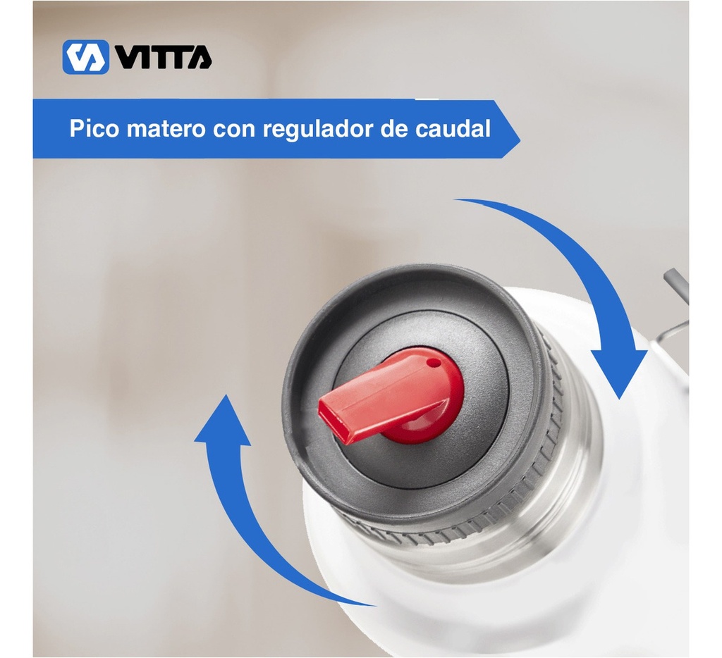 Termo Eléctrico Vitta 1 Litro 2 En 1 Azucarera + Yerbera 