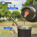 Termo Eléctrico Vitta 1 Litro 2 En 1 Azucarera + Yerbera 