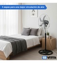 Ventilador Vitta 18 5 Aspas De Pie 90w 1 En 1 