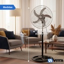 Ventilador Vitta 18 5 Aspas De Pie 90w 1 En 1 
