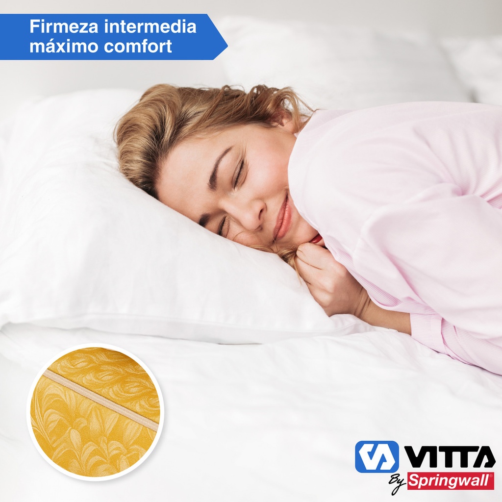 Colchon Espuma Vitta Brisa 14 1 Plaza 80x190 Amarillo 