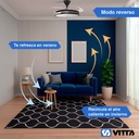 Combo X2 Ventilador Vitta De Techo Retractil C/luz Rgb Y Parlante 