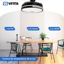 Combo X2 Ventilador Vitta De Techo Retractil C/luz Rgb Y Parlante 