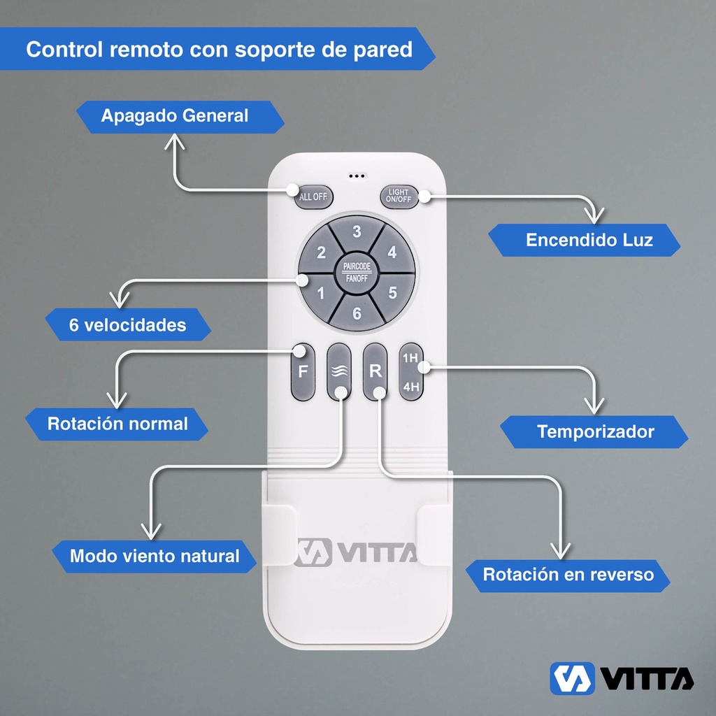 Combo X2 Ventilador Vitta De Techo Retractil C/luz Rgb Y Parlante 