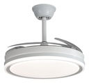 Combo X2 Ventiladores Vitta De Techo Retractil C/luz 6vel Blanco 