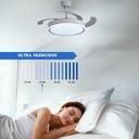 Combo X2 Ventiladores Vitta De Techo Retractil C/luz 6vel Blanco 