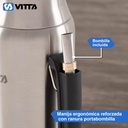 Termo Eléctrico Vitta 1 Litro 2 En 1 Mate Y Bombilla Acero 