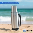 Termo Eléctrico Vitta 1 Litro 2 En 1 Mate Y Bombilla Acero 