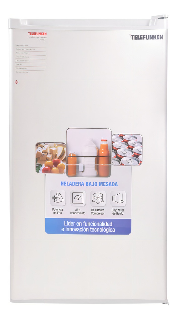 Heladera Bajo Mesada Telefunken 90 Litros Gris Tfk-hb90 
