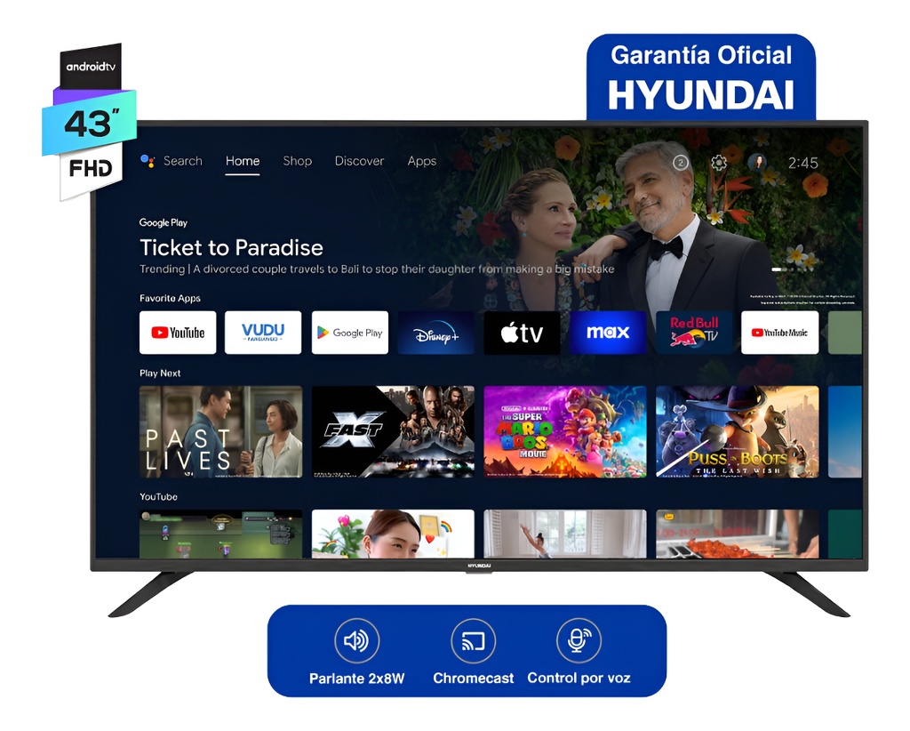 Smart Tv Hyundai 43 Full HD Hyled-43fhd7a 