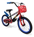 Bicicleta Infantil Rodado 18 Reforzada Negro/rojo Spiderman 