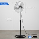 Ventilador Vitta 18" 3 Aspas De Pie 1 En 1 