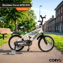 Bicicleta Infantil Corvo Rodado 16 de Acero color Blanco C/ Rueditas 