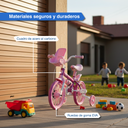 Bicicleta Rodado 12 Ruedas Goma Fiat 500 Con Cantimplora 