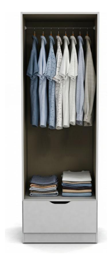 Placard 2 Puertas 1 Cajón Vitta color Blanco 