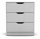 Chifonier Comoda 3 Cajones Vitta 60x40x90,5cm color Blanco