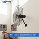 Combo x2 Ventilador Industrial 30'' Vitta 2 En 1 Pie/ Pared 3 Aspas Negro