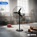 Combo x2 Ventilador Industrial 30'' Vitta 2 En 1 Pie/ Pared 3 Aspas Negro