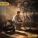 Compresor De Aire Con Kit Konan 40 Lts 2hp 8 Bar 135 L/min Negro 50 Hz Monofásica 